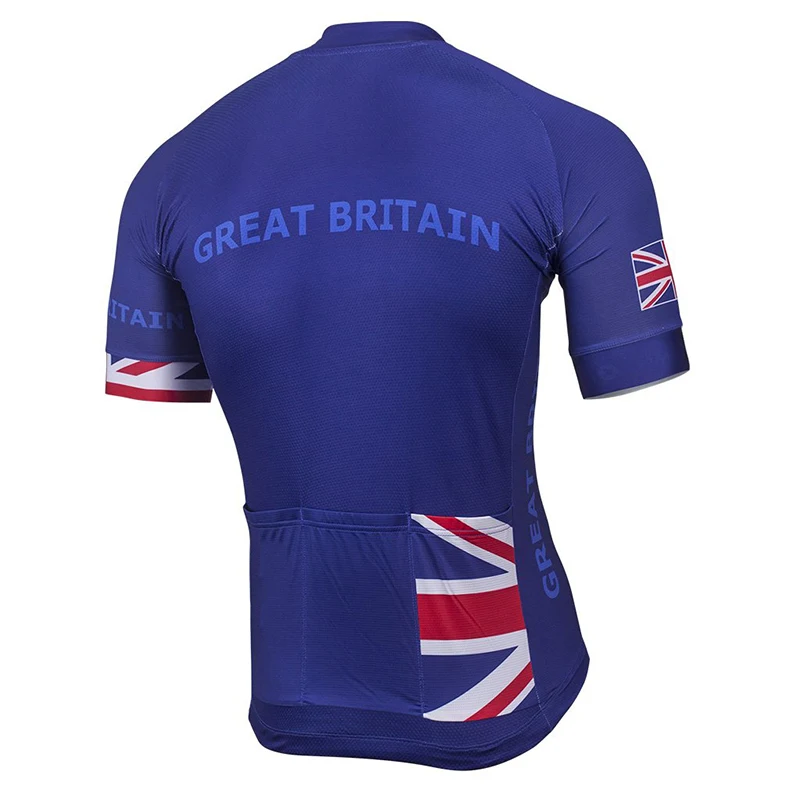 Great Britain New Blue Cycling Jersey Men Customized Wear Bike Road Mountain Race Tops Racing Clothing Sly Sun | Спорт и развлечения