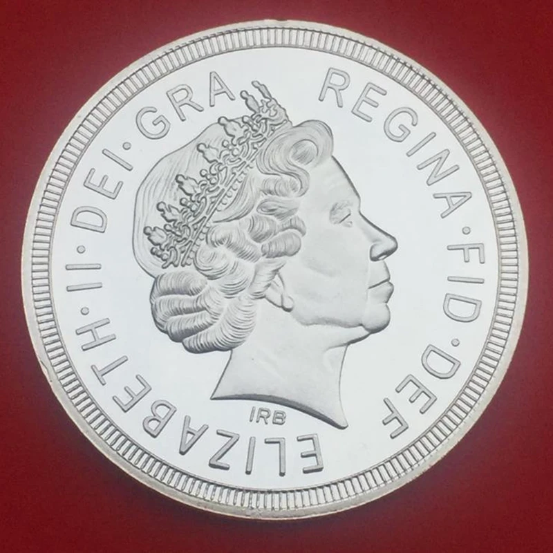 Монета с серебристым покрытием в стиле богини Британия английская мировая