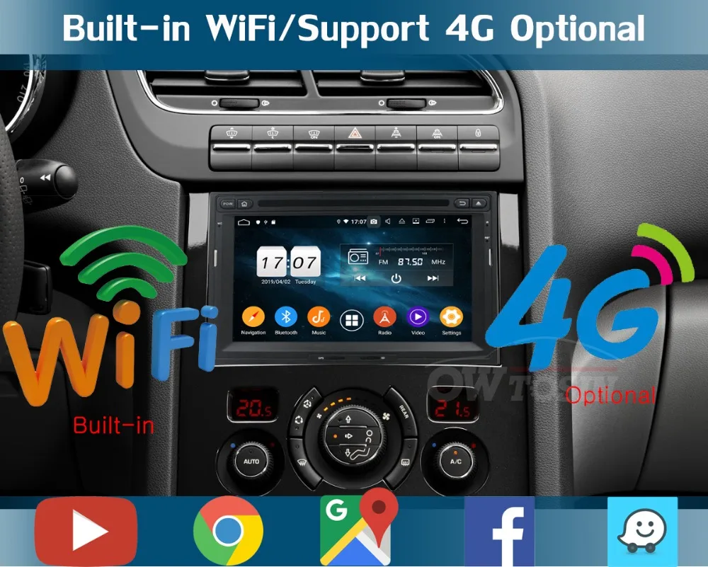 " ips Восьмиядерный 4G+ 64G Android 9,0 Автомобильный DVD радио gps для peugeot PG 3008 5008 Partner/Citroen Berlingo DSP CarPlay Parrot BT