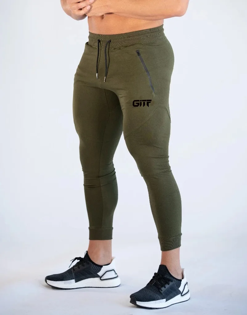 Army Green Новинка, Мужские штаны для бега, фитнеса, бодибилдинга, спортивные штаны, тренировочные штаны, штаны для бега, обтягивающие леггинсы, обтягивающие брюки для мужчин - Цвет: Army Green
