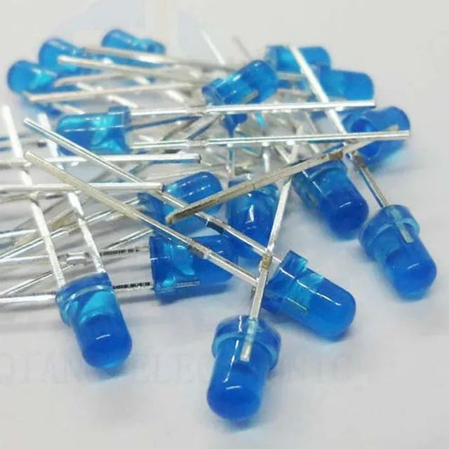 Бесплатная доставка 500 шт. синий светодиод 3 мм светоизлучающий диод поворотный |