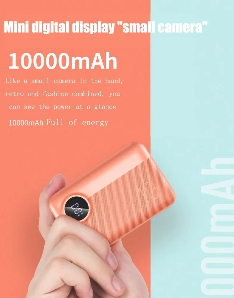 ROCK 10000 мАч портативное зарядное устройство с двумя USB внешними аккумуляторами 10000 для iphone samsung Xiaomi