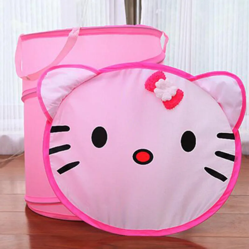 Портативная складная корзина для белья с рисунком Hello And Kitty игрушки грязная