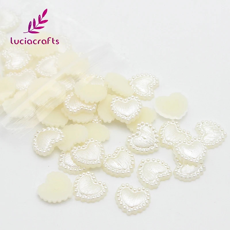 Lucia Craft 48 шт. жемчужные бусины в форме сердца для рукоделия аксессуары