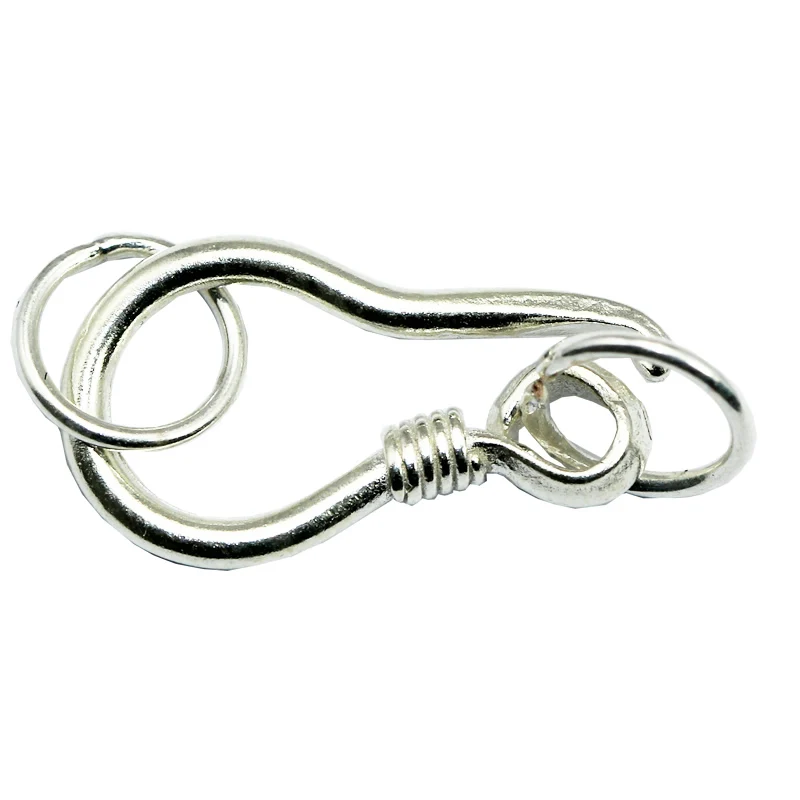 

Beadsnice 925 Sterling Silver Chain Clasp Hook And Eye Clasp for Necklace Handmade Diy Jewelry Making 30879