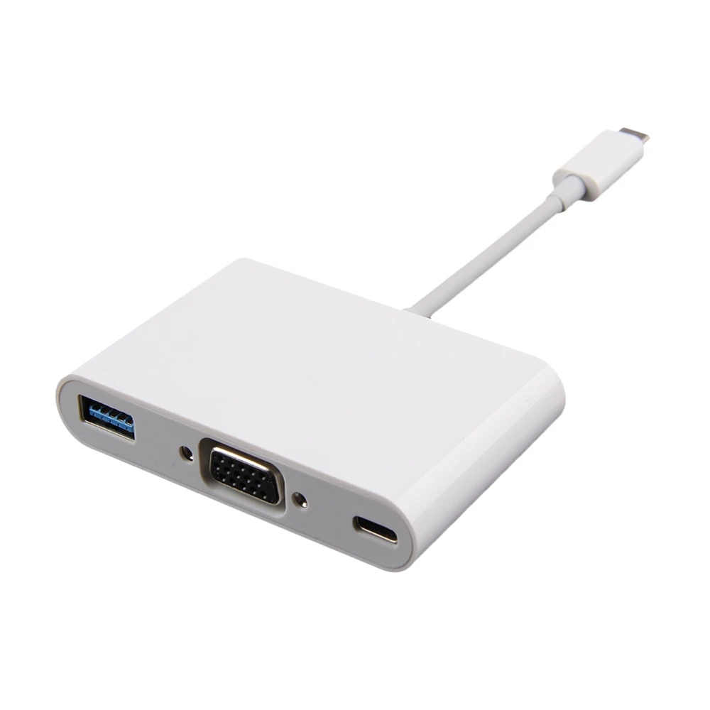 Type C USB 3.1 Hub USB-C to 3.0/ VGA/ Female Charger Adapter Cable | Электроника