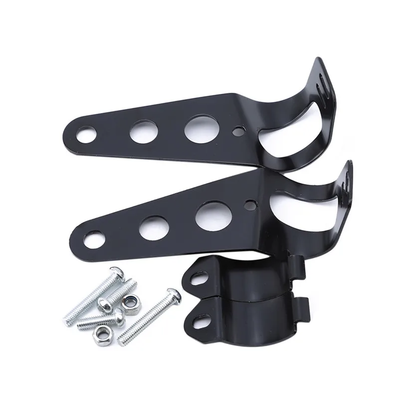 

2 Pcs Black Silver Headlight Bracket High Quality Motorcycles Fork Bobber Racer Headlight Universal Brackets