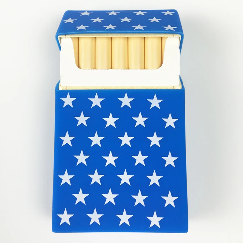 Холодный синий Star чехол сигарет человек/леди портсигар курение Интимные