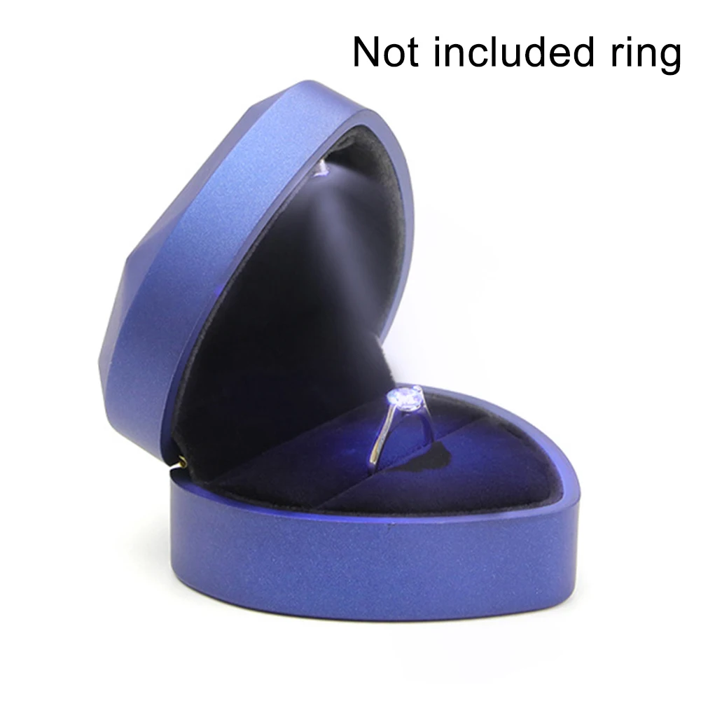 Светодиодный светильник для свадебных колец держатель органайзер в форме сердца