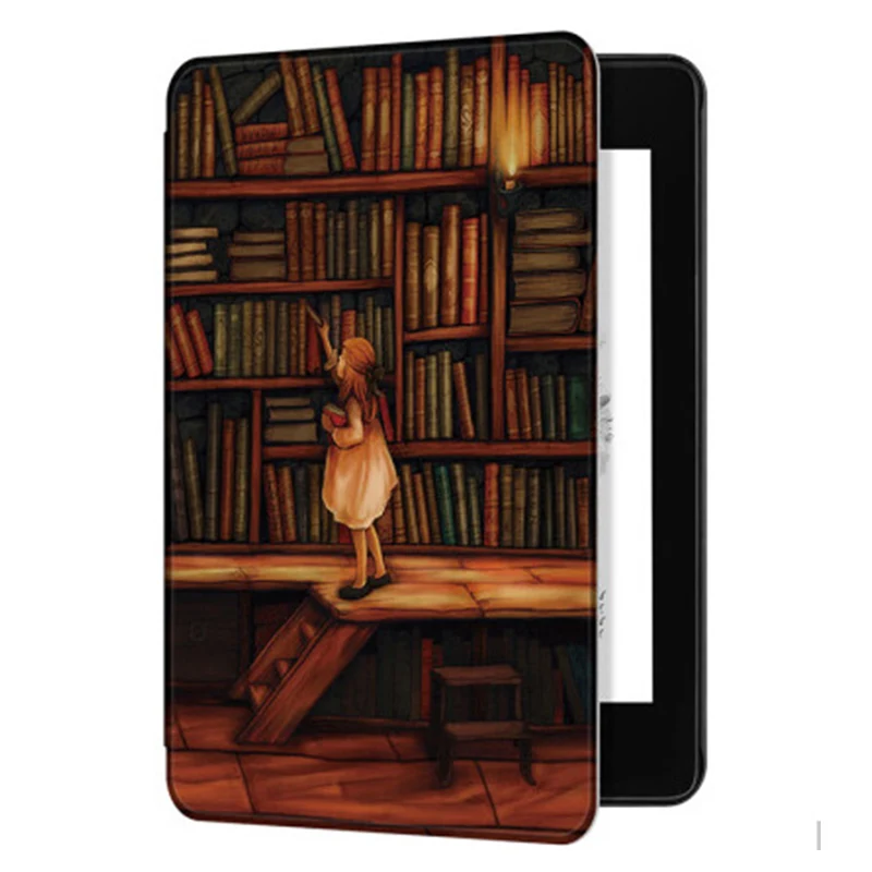 library Магнитный смарт-чехол для Amazon, Kindle Paperwhite,, выпущенная электронная книга для funda Kindle Paperwhite, 4, 10 поколение - Цвет: library