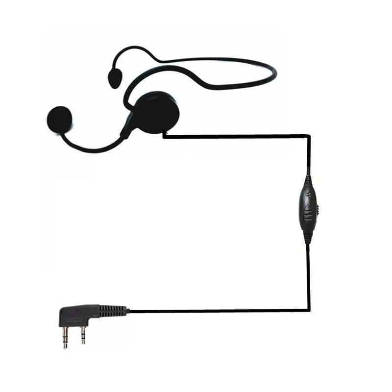 Универсальный 2pin Finger Ptt Vox наушник мягкий микрофон гарнитура для Kenwood Baofeng Uv-5r Bf-888s