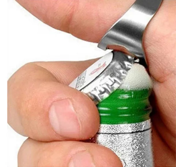 

Silver Finger Ring Bottle Opener Beer Bar Stainless Steel Tool diameter 22MM