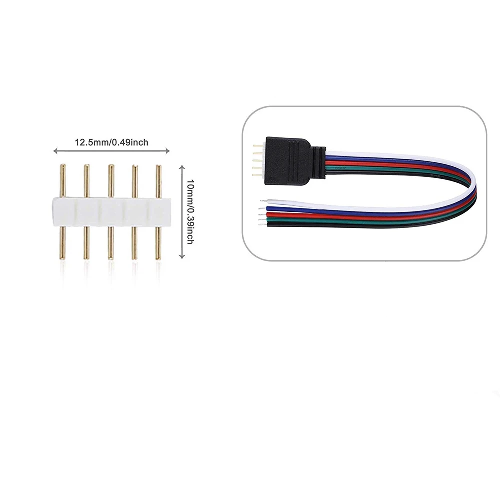 10 шт. 4 контактный коннектор RGBW RGB /5PIN адаптер штырьковый тип двойной для /RGBW 5050 3528
