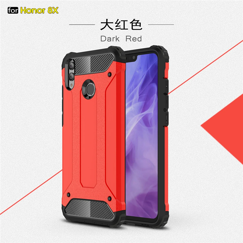 Чехол для Huawei Honor 8X силиконовая резиновая броня жесткий чехол из поликарбоната