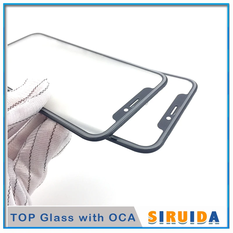 10 шт. лучшее 3 в 1 стекло + рамка OCA клей для iPhone XR 11 ЖК-экран передняя внешняя крышка