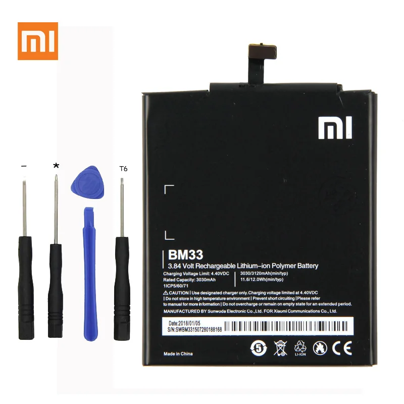 Оригинальный аккумулятор для телефона Xiaomi BM33 Mi 4i Mi4i 3120 мАч|Аккумуляторы