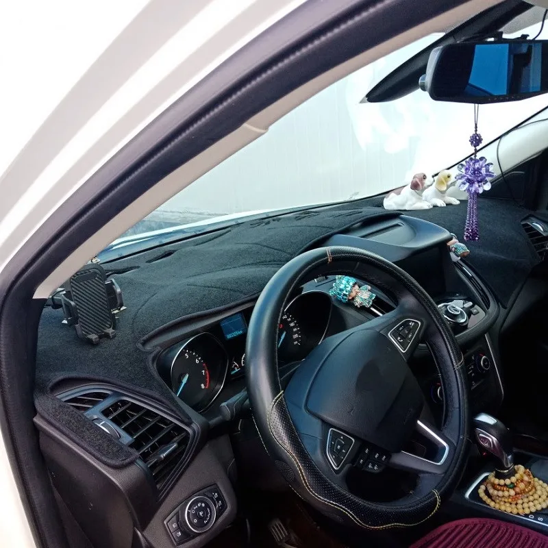 Черный коврик для приборной панели автомобиля защиты от света противоскользящий