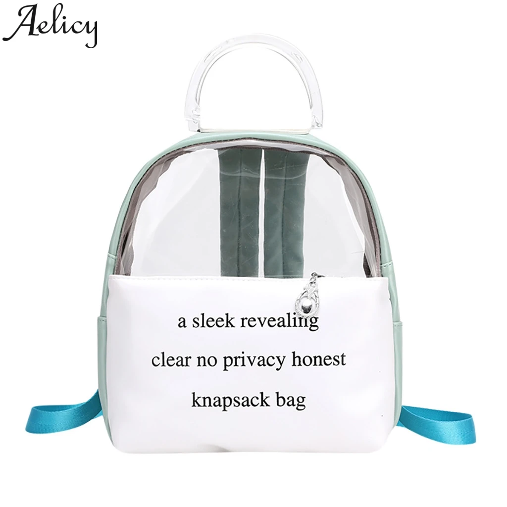 Женский прозрачный рюкзак Aelicy многофункциональный мини-рюкзак с буквенным