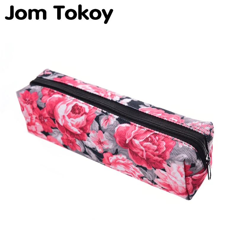 Косметичка с красным цветком и 3D принтом женская косметичка школьная сумка