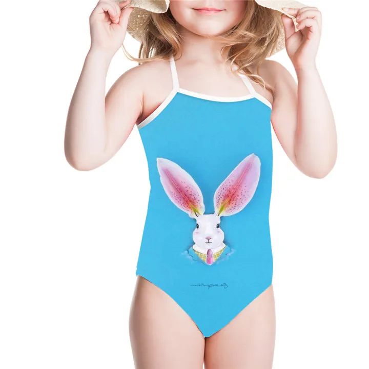 as picture THIKIN детский купальник Цельный Детский купальник Kawaii цветы кошки печать Купальники для девочек мультфильм купальный костюм Пляжная одежда - Цвет: as picture