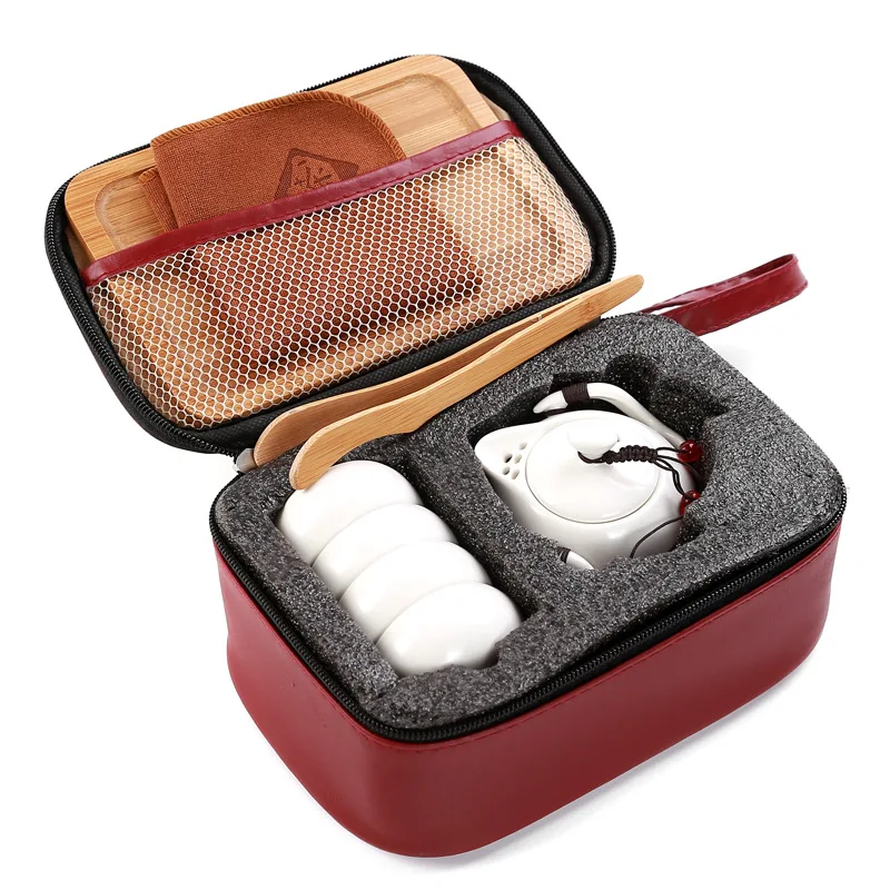 Чайный набор из 9 предметов портативная чайная чашка полотенце фиолетовый песок