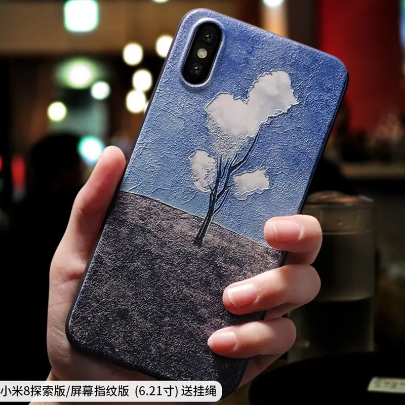 Ретро абстрактный минималистичный рельефный чехол для XIAOMI MI 8 MI8 SE PRO mi8se Lite |