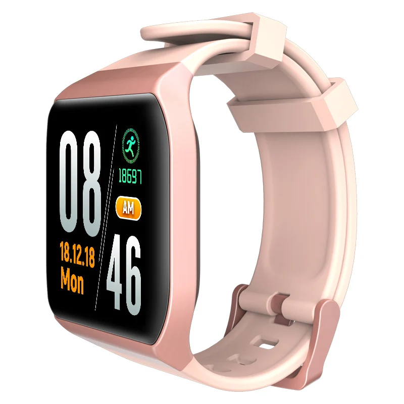 pink SKY117 mart часы с пульсометром PPG кровяное давление IP67 умный браслет фитнес трекер браслет PK KSS901 - Цвет: pink