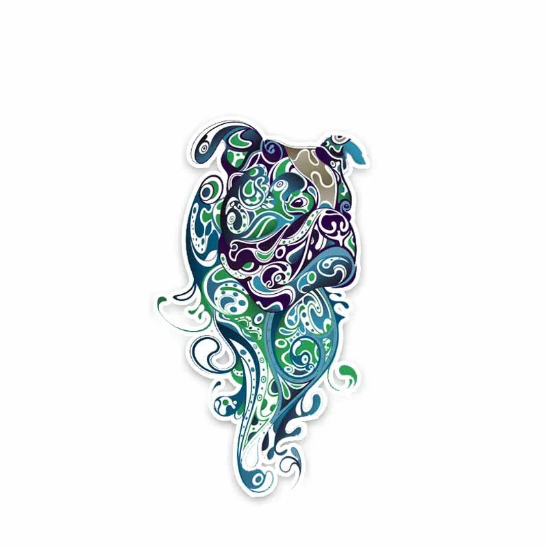 

YJZT 7.5*13CM Sticker Dog Abstraction PVC Colored Car Sticker C1-4030