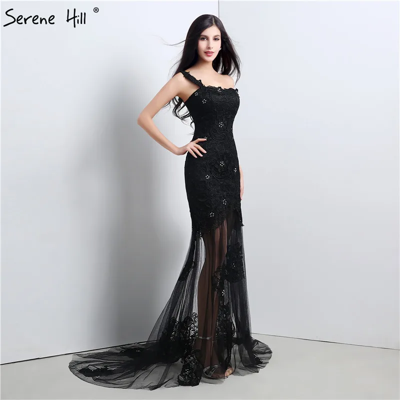 2019 черные кружевные вечерние платья реальная картинка Иллюзия кристалл без