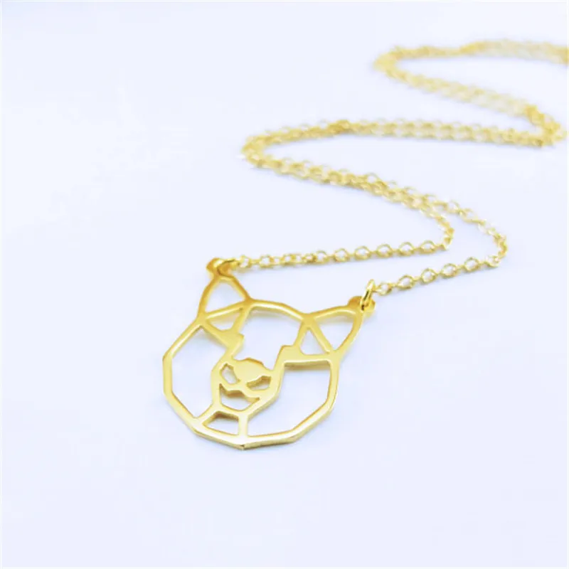 Женское Ожерелье чокер с подвеской в виде головы оригами Шиба ину|chokers necklaces for