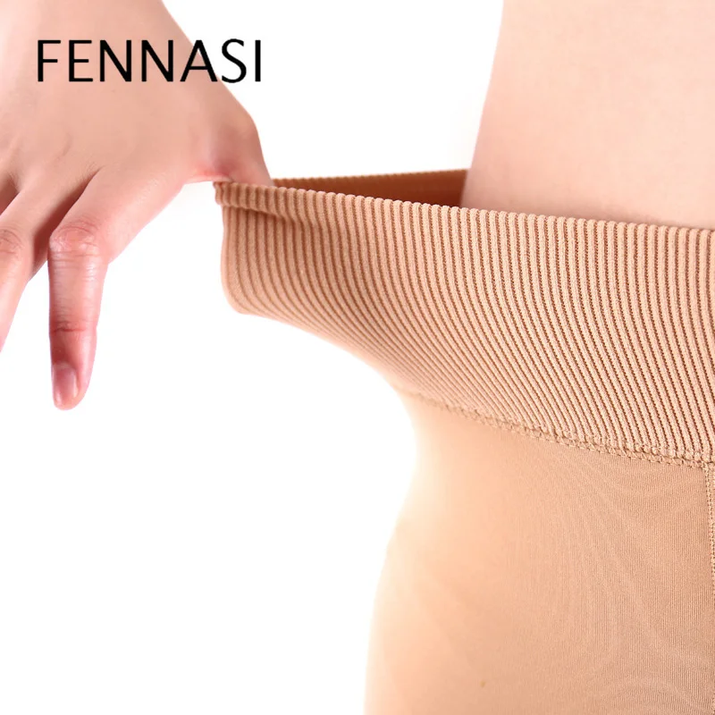 FENNASI теплые женские колготки с высокой талией однотонные зимние тонкие
