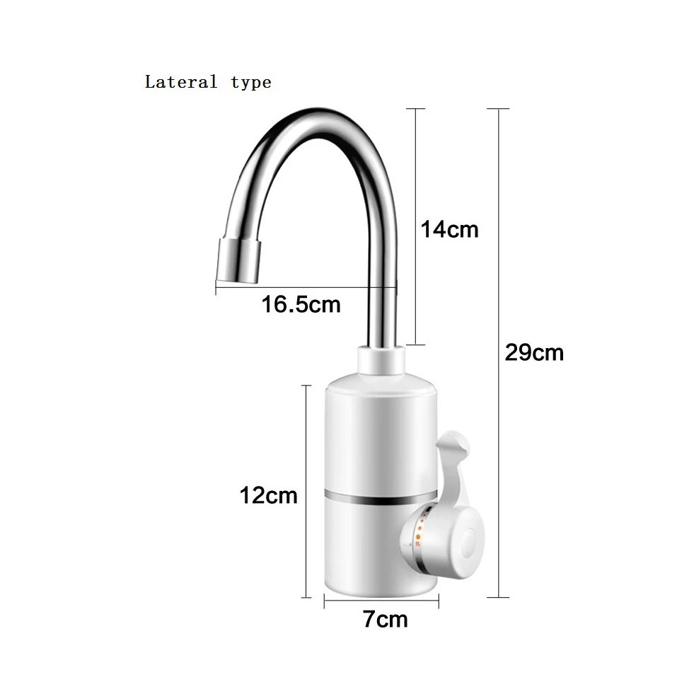 DMWD Tankless Электрический проточный водонагреватель Кухня Instant Hot водопроводной воды электрический водонагреватель кран мгновенный нагреватель боковой 2000 Вт