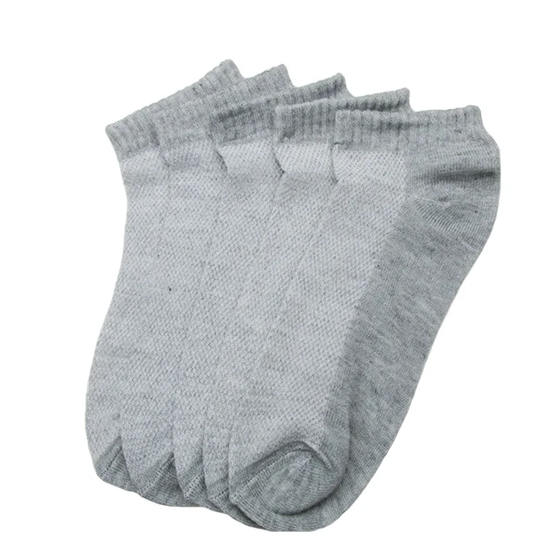 10 pairs gray 20 шт = 10 пар, однотонные сетчатые женские носки, невидимые короткие носки, женские летние дышащие тонкие лодочкой, носки, большие размеры - Цвет: 10 pairs gray