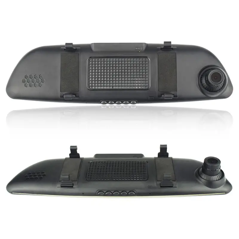 7&ampquot 1080P Dual Glass Lens Car DVR Camera Rearview Mirror Backup Digital Video Recorder Auto Night Vision Dash Cam Camcorder |