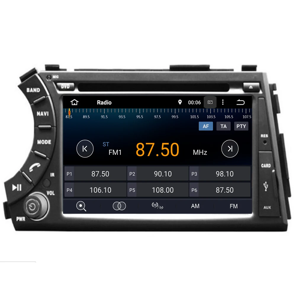 2din HD 1024X600 Восьмиядерный Android 10 4G RAM автомобильный DVD плеер для Ssang Yong SsangYong Kyron Actyon 2005