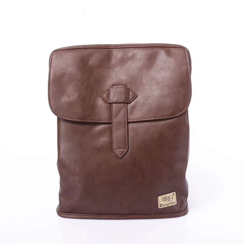 Мужчины Бизнес Повседневная Рюкзаки для Школы Дорожная Сумка Черный Кожа PU