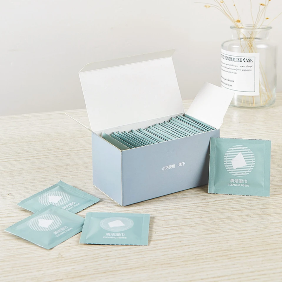 30 pcs no box Xiaomi Mijia UILDFORD протирающие салфетки для цифрового продукта пылезащитное масло грязное удаление быстрая сушка чистящая ткань и полезная коробка для хранения - Цвет: 30 pcs no box