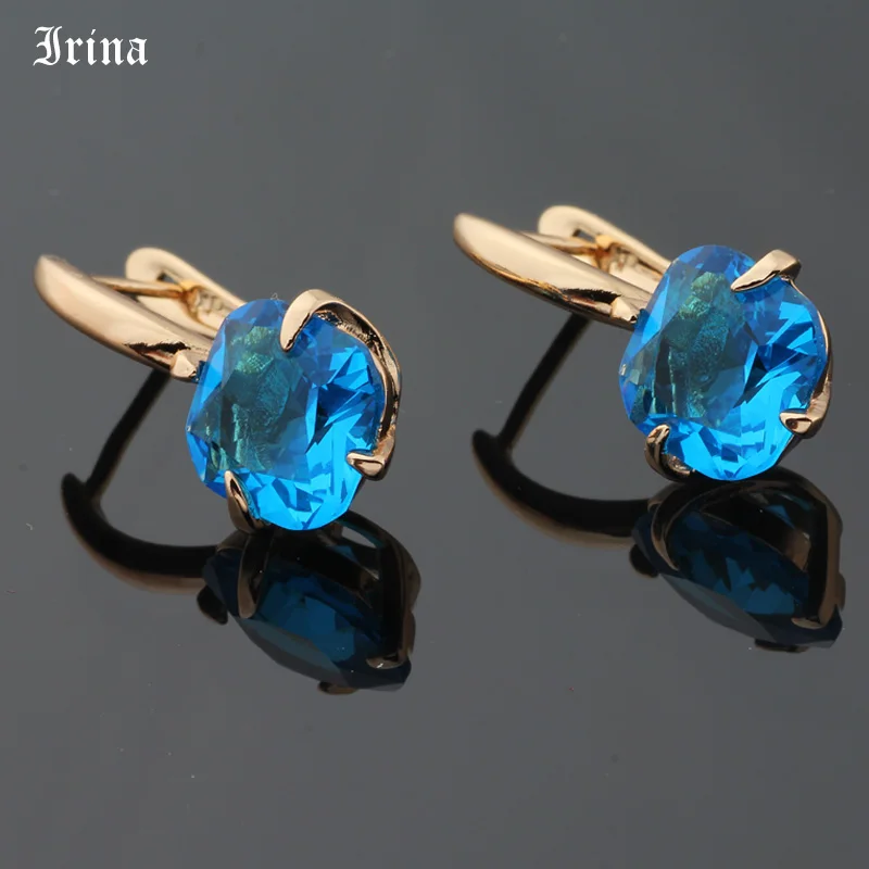 Irina новые женские Висячие Серьги Квадратные градиентные синие серьги из