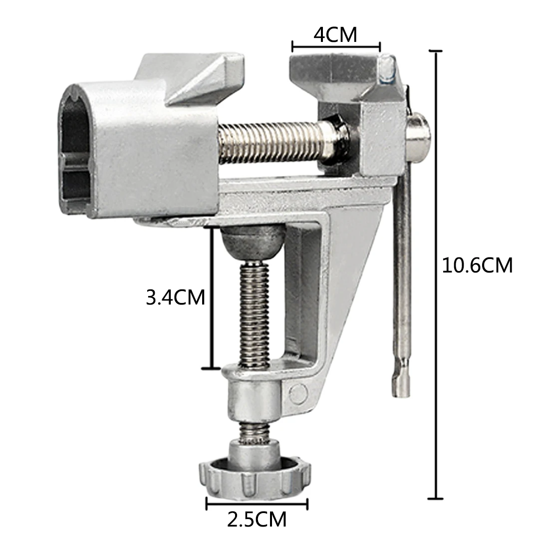 Enlarge New 30mm Aluminium Alloy Machine Bench Screw Vise Mini Table Vice Bench Clamp Screw Vise for DIY Craft Mould Fixed Repair Tool