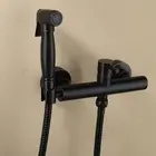 Распылитель для биде с горячим и холодным унитазом, настенный детский тканевый подгузник, ручной душ Shattaf, латунь, бронзовая прорезиненная масло