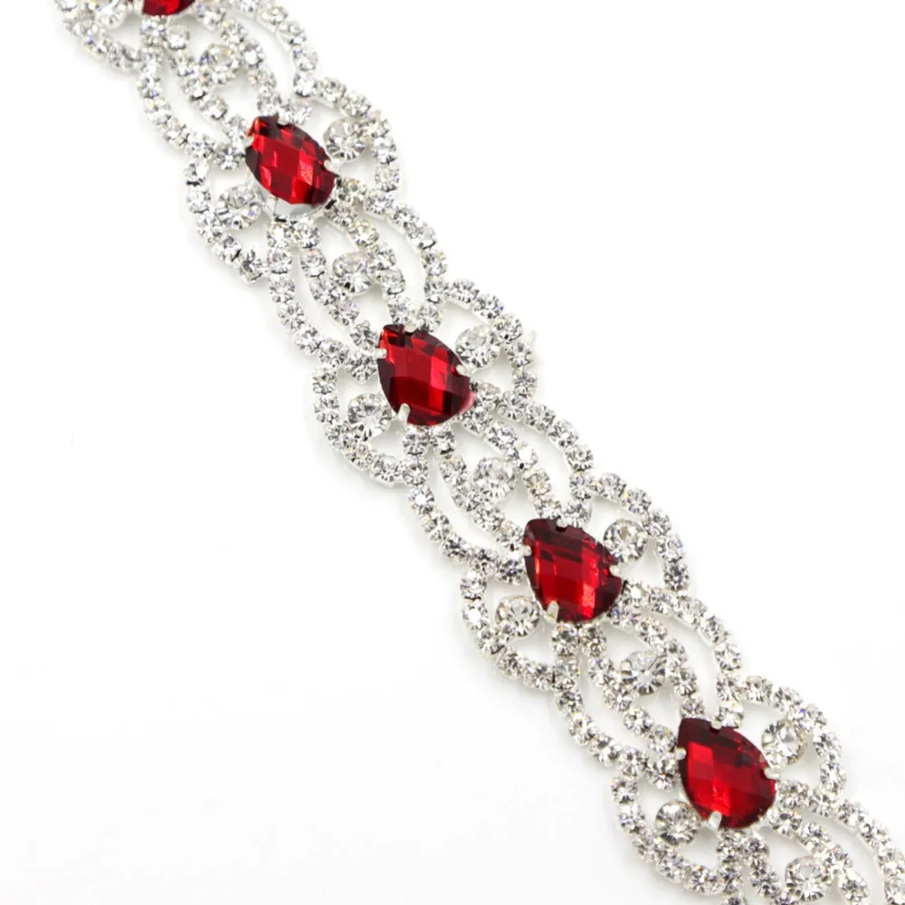 

20Yards Shinny Rhinestone Trim Applique 23mm Crystal Diamond Trimming Chain For Clothing Accessories