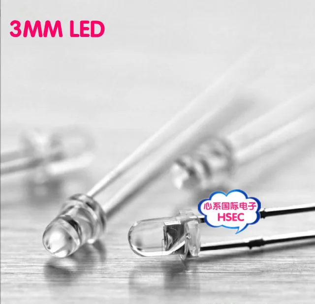 Бесплатная доставка 1000 шт./лот высокое качество 3 мм белый светодиод/F3 LED цвет|led