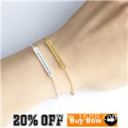 V привлечь Нержавеющая сталь bijoux роковой золото Цвет я сделала это Шарм себе браслет для Для женщин Модные украшения