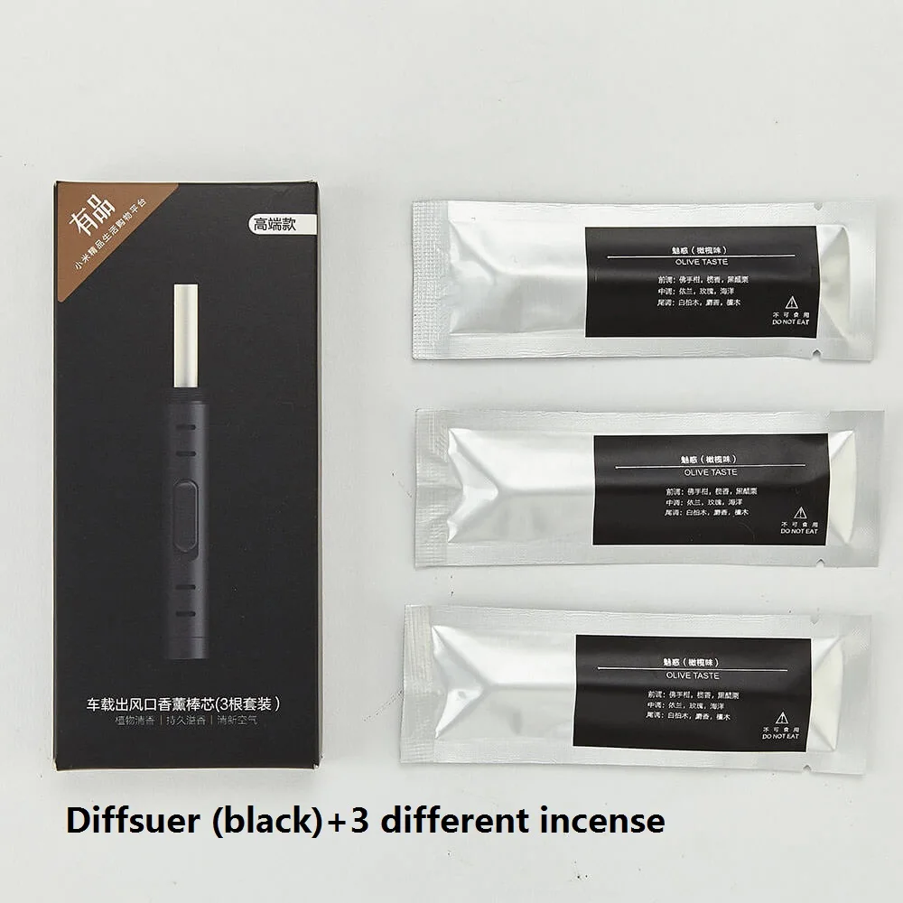 Black Xiaomi Mijia Guildford Автомобильный держатель для выхлопа воздуха благовоний Интеллектуальный освежитель газа диффузор для автомобиля очиститель воздуха - Цвет: Black