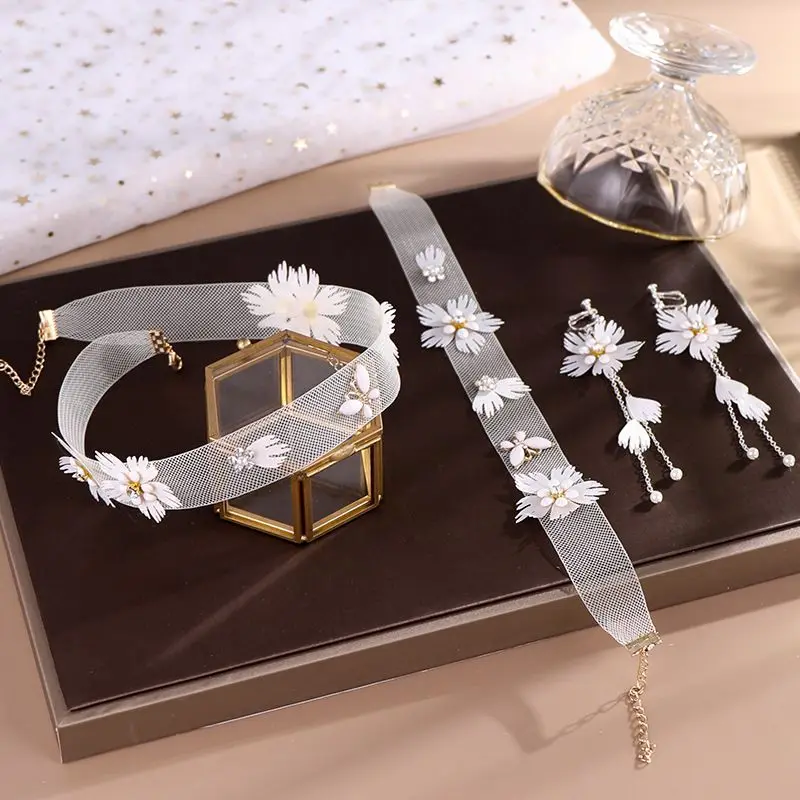 Комплект ювелирных изделий лидер продаж сетчатая повязка на голову с сережками