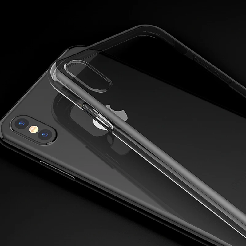 Супер тонкий прозрачный чехол для iPhone 7 5 5S 6 S 4.7 &quot6 8 плюс 5.5 &quotЧехол кристалл