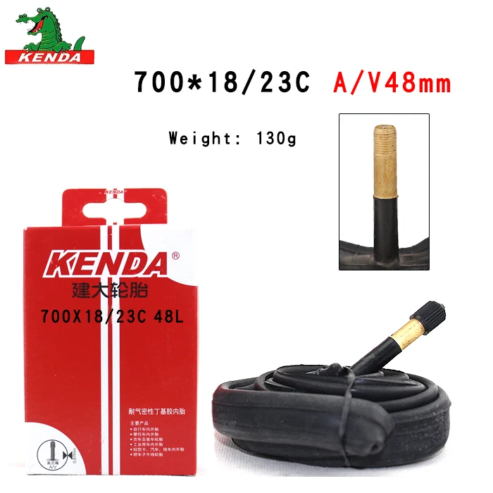 700X18-23C AV48mm Kenda внутренняя шина для велосипеда, горного велосипеда велосипед реагенты обогащения бутил резиновая велосипедов камерная шина 700*18 23 25 28 см/32 см; большие размеры 35-43 и выше, 45C Американский клапан - Цвет: 700X18-23C AV48mm
