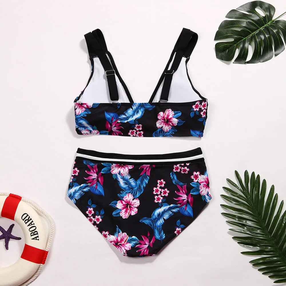Женский сексуальный купальник большого размера XXXXXL комплект бикини с цветочным