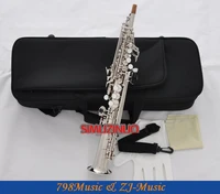 professional silver plated eb sopranino saxophone sax low bb to high f with case