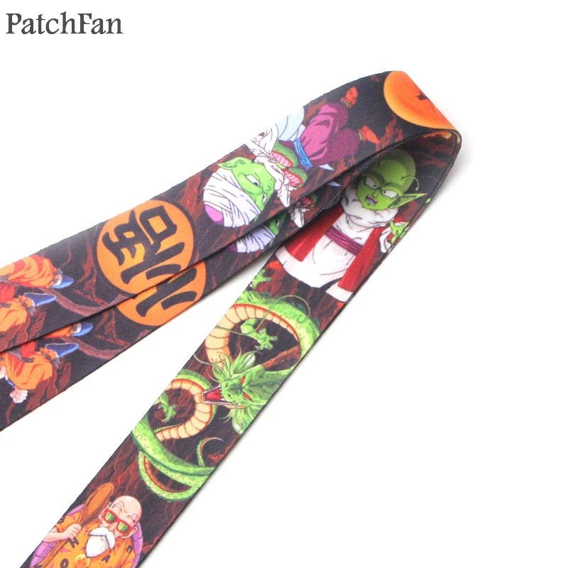 Patchfan брелок с надписью Dragon Ball ремешок тесьма лента шейный ремень ткань para id значок держатели для телефонов Ожерелье Аксессуар A1181